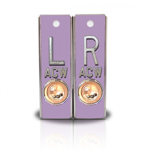 Aluminum Position Indicator X Ray Markers- Lilac Solid Color